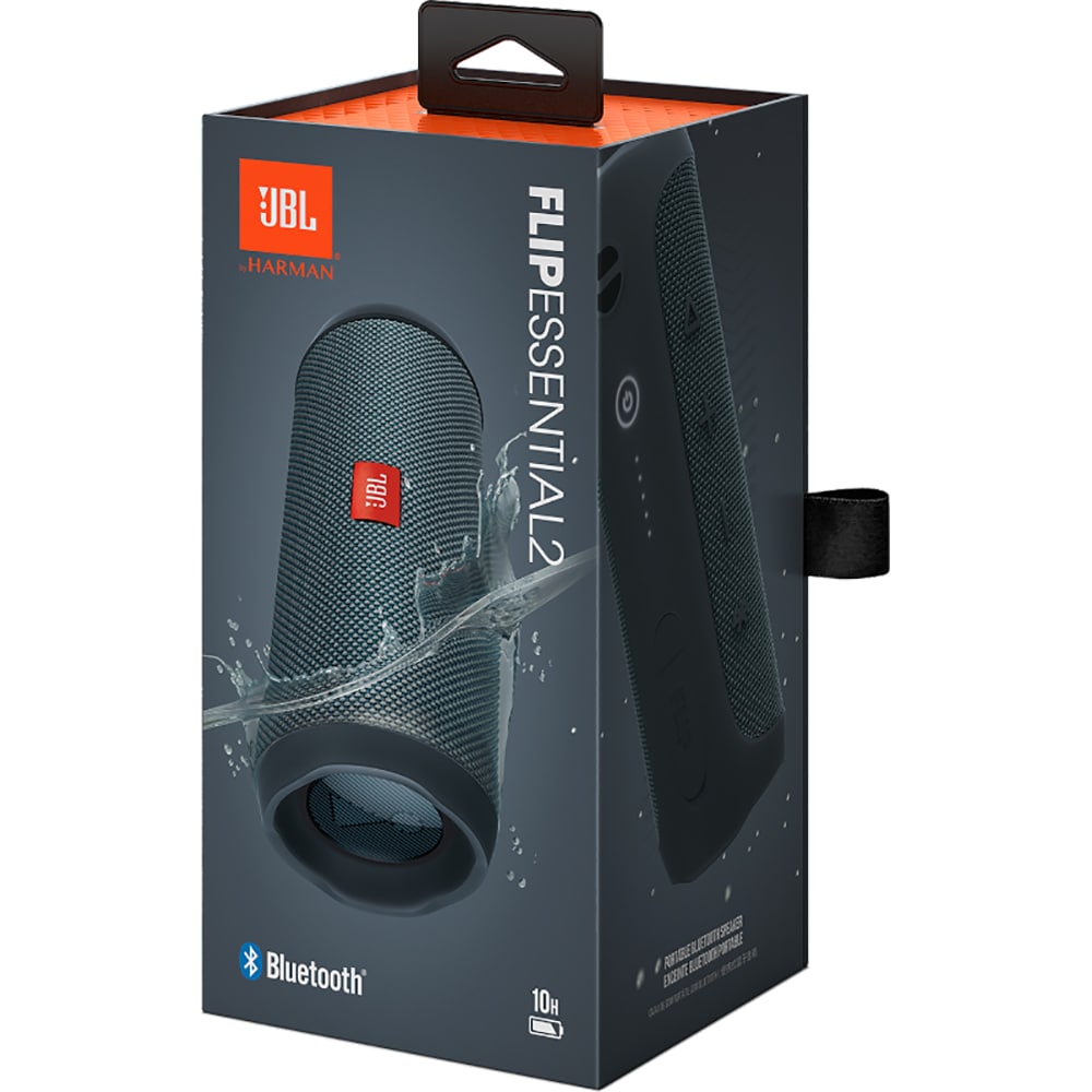 Bærbar Bluetooth-højttaler JBL Flip Essential 2, 20W, PartyBoost, Vandtæt, Sort JBLFLIPES2BK