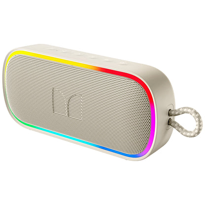 Monster S150 Plus bærbar Bluetooth-højttaler, 40W, TWS, RGB, vandtæt, lys creme