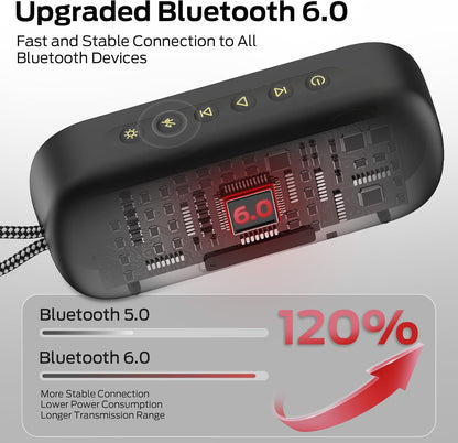 Monster S150 Plus Bluetooth bærbar højttaler, 40W, TWS, RGB, vandtæt, sort