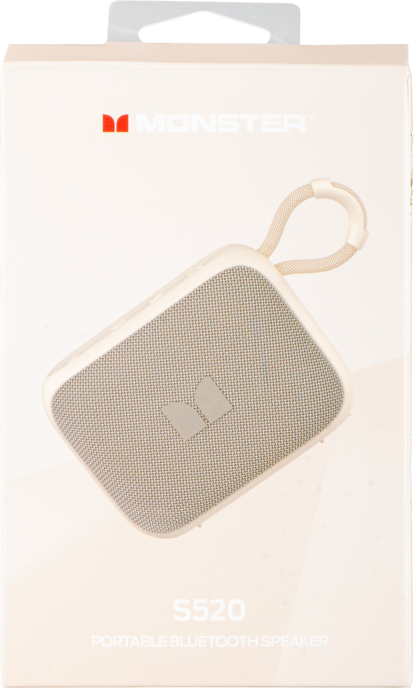 Bluetooth Monster S520 bærbar højttaler, 5W, TWS, RGB, vandtæt, lys creme