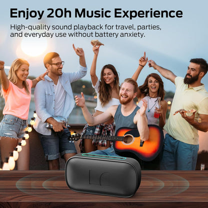 Bærbar Bluetooth-højttaler Monster S150, 14W, TWS, RGB, Vandtæt, Sort