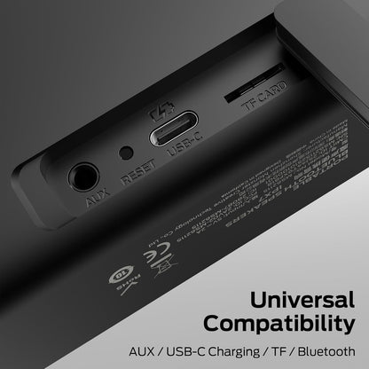 Monster S150 Plus Bluetooth bærbar højttaler, 40W, TWS, RGB, vandtæt, sort
