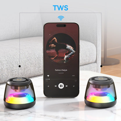 Monster Mag Flux Bluetooth bærbar højttaler, 5W, TWS, RGB, Sort