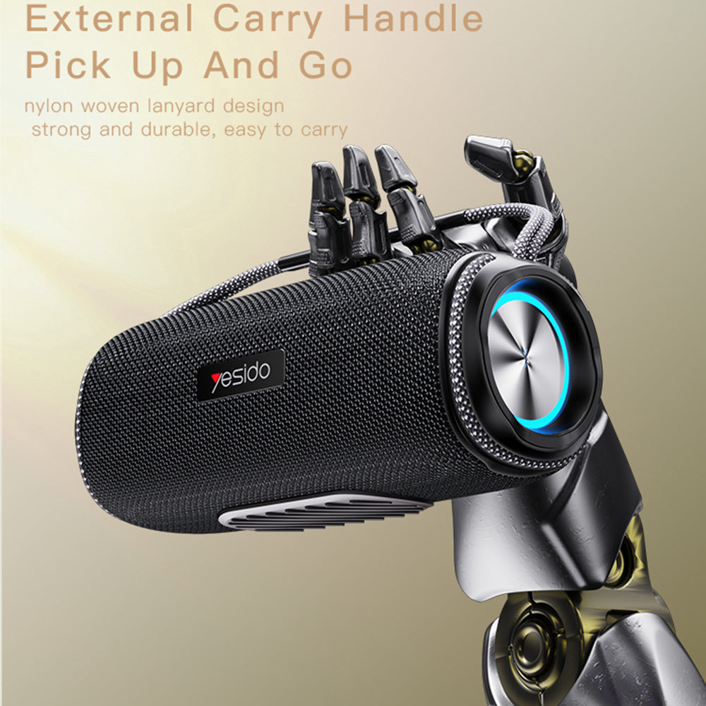 Bærbar Bluetooth-højttaler Yesido YSW11, 40W, RGB, Vandtæt, Sort