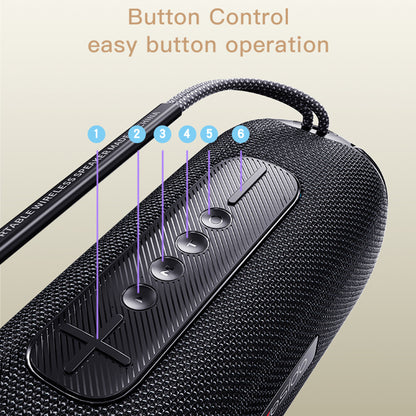 Bærbar Bluetooth-højttaler Yesido YSW11, 40W, RGB, Vandtæt, Sort