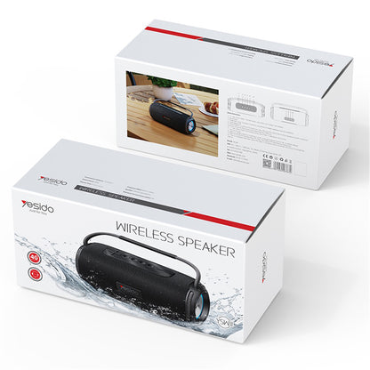 Bærbar Bluetooth-højttaler Yesido YSW11, 40W, RGB, Vandtæt, Sort