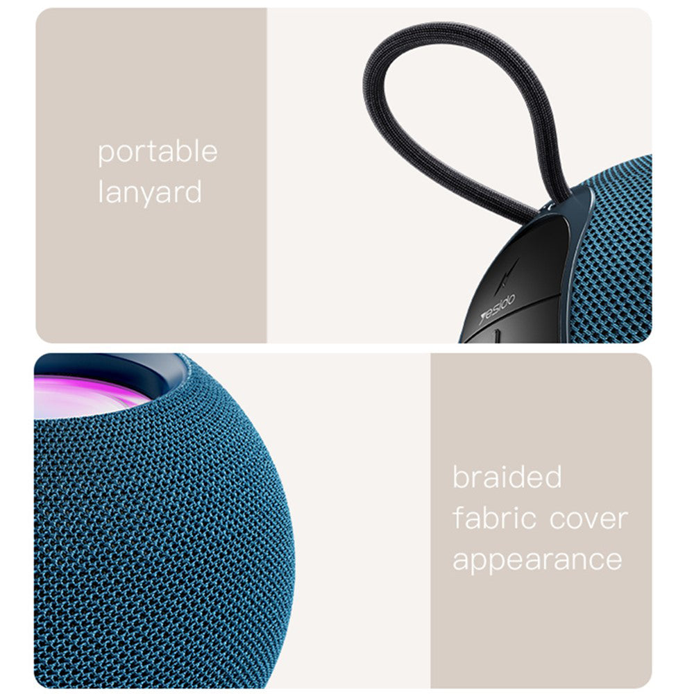 Bærbar Bluetooth-højttaler Yesido YSW13, 5W, RGB, Blå