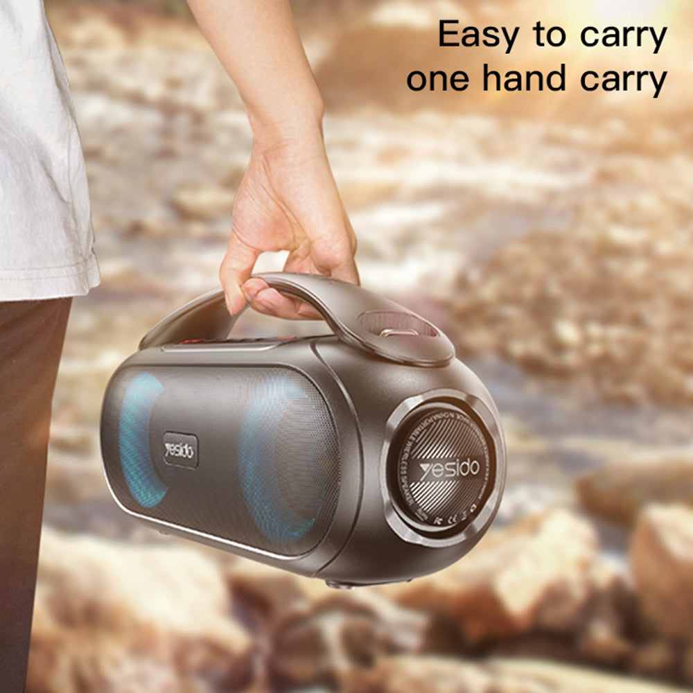 Bærbar Bluetooth-højttaler Yesido YSW19, 40W, RGB, Vandtæt, Sort