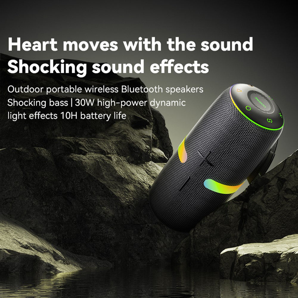 Bærbar Bluetooth-højttaler Yesido YSW22, 30W, RGB, Vandtæt, Sort