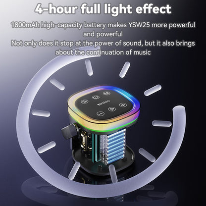 Bærbar Bluetooth-højttaler Yesido YSW25, 5W, RGB, Sort