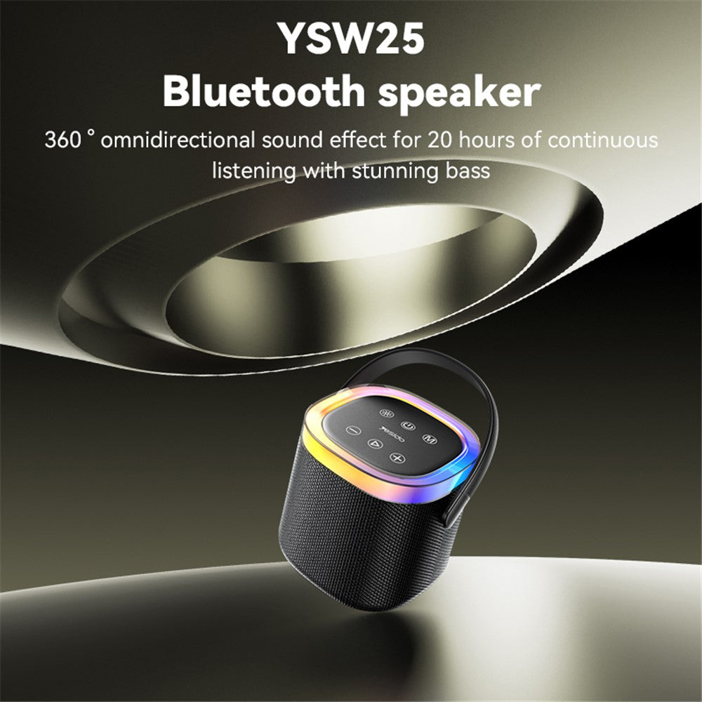 Bærbar Bluetooth-højttaler Yesido YSW25, 5W, RGB, Sort