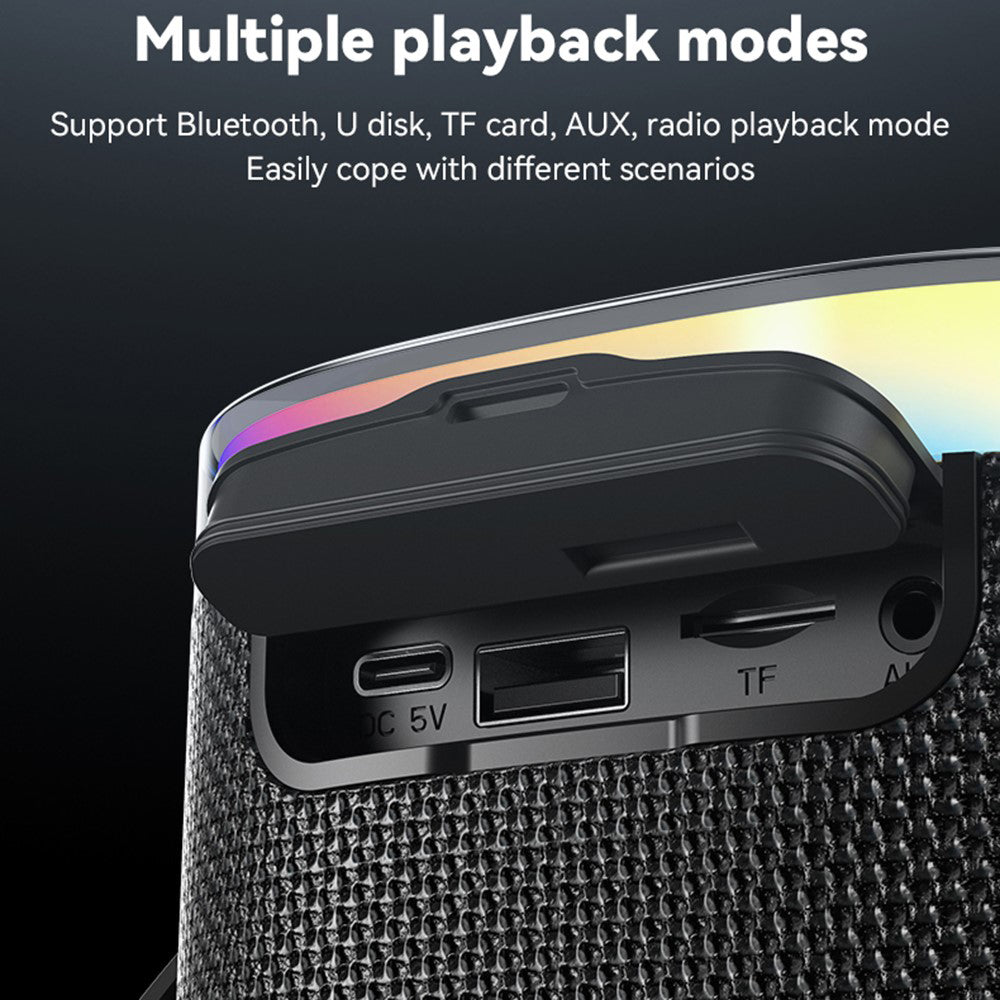 Bærbar Bluetooth-højttaler Yesido YSW25, 5W, RGB, Sort