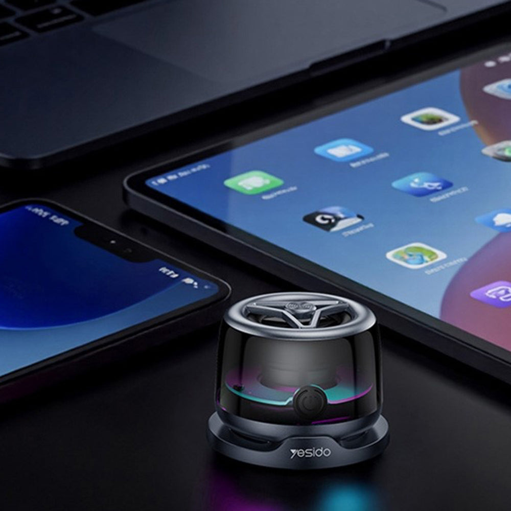 Bærbar Bluetooth-højttaler Yesido YSW32, 3W, RGB, Sort