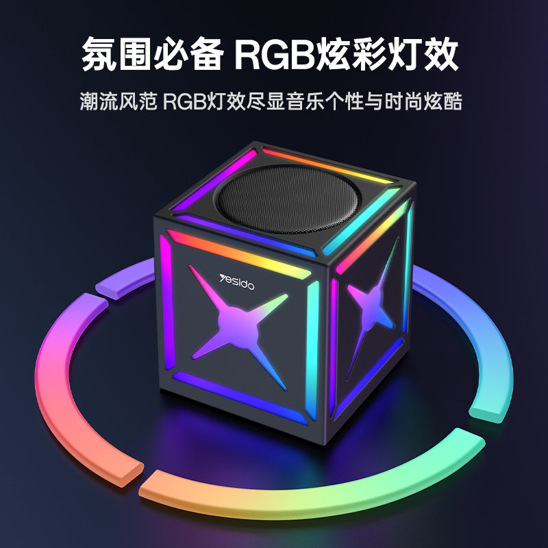 Bluetooth-højttaler Yesido YSW34, 8W, RGB, Sort