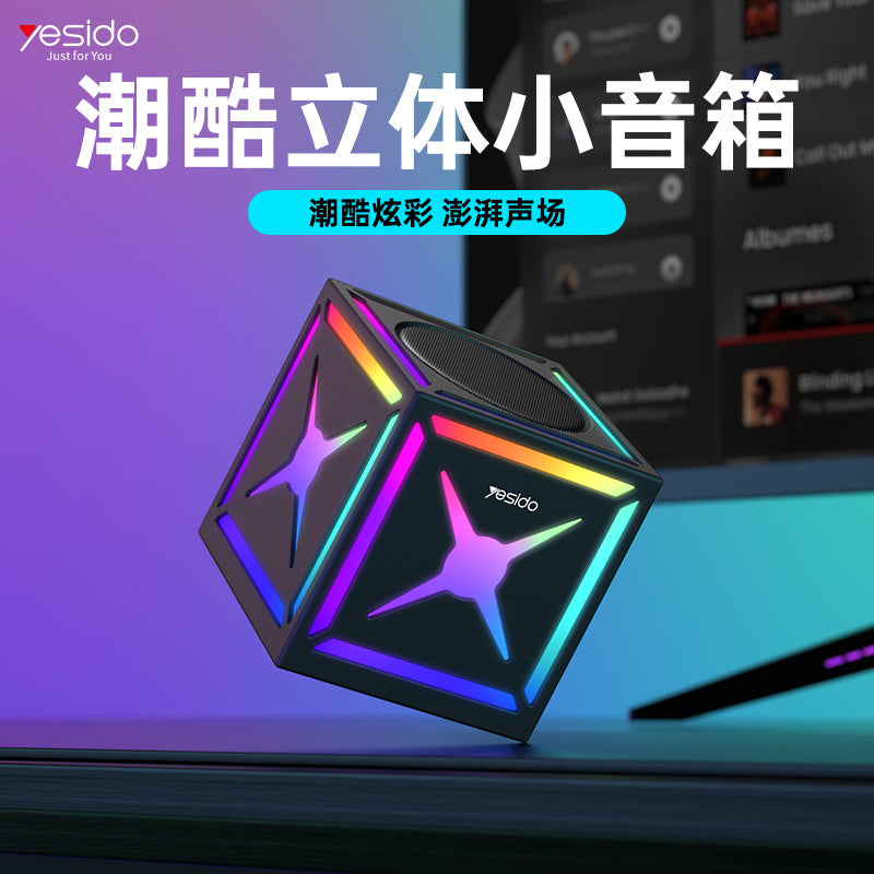 Bluetooth-højttaler Yesido YSW34, 8W, RGB, Sort