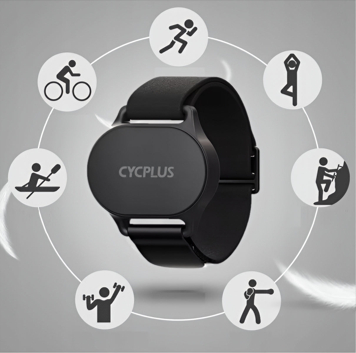 Cycplus H1 Pulsmonitorarmbånd, Sort