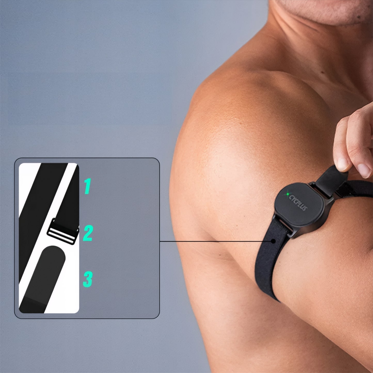 Cycplus H1 Pulsmonitorarmbånd, Sort