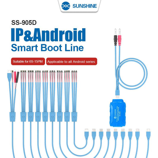 Strømkabel Sunshine SS-905D 21 Type til Apple iPhone / Android-serien