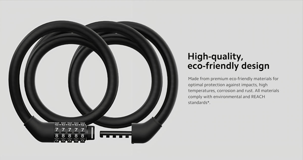 Xiaomi tyverisikringkabel til elektrisk løbehjul, sort BHR6751GL