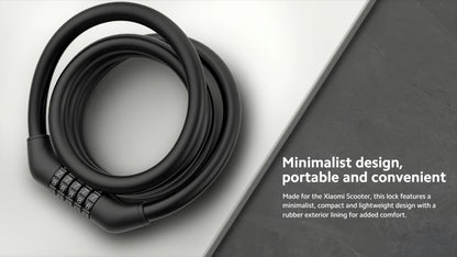 Xiaomi tyverisikringkabel til elektrisk løbehjul, sort BHR6751GL