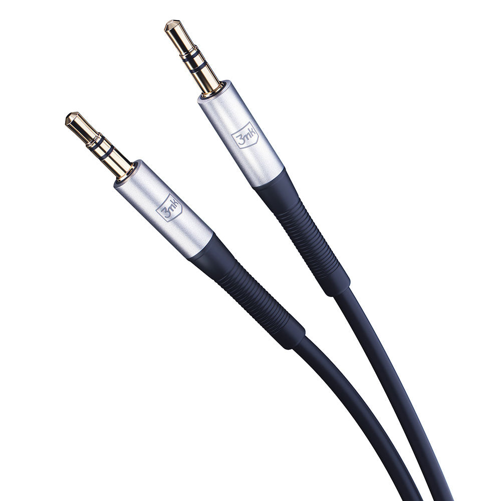 3,5 mm lydkabel - 3,5 mm 3MK, 1 m, sort