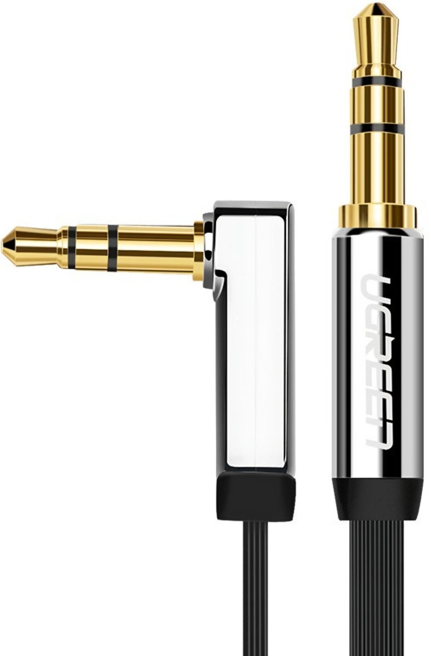Audio Kabel 3.5mm - 3.5mm UGREEN AV119 Angled, 3m, Sort