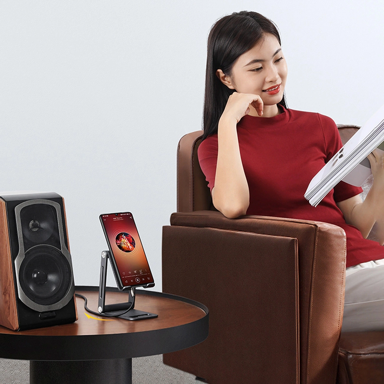 Audio kabel 3.5mm - 2 x RCA UGREEN AV116, 1m, Sort