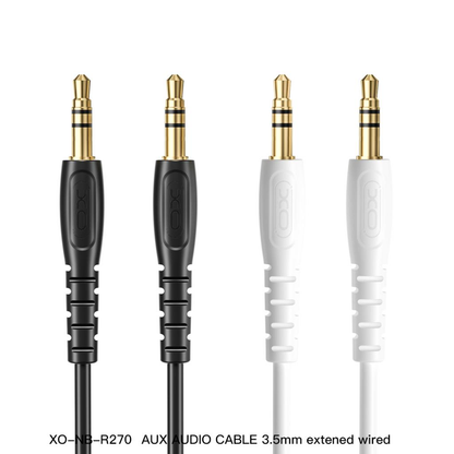 Audio kabel 3.5mm - 3.5mm XO Design NB-R270, 1m, Sort