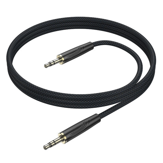 Audio Kabel 3.5mm - 3.5mm Borofone BL23 Refinado, 1m, Sort