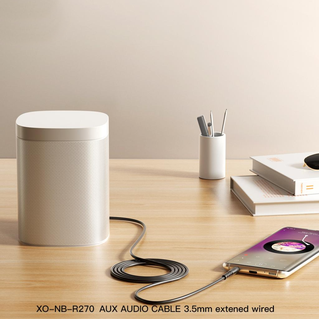 Audio kabel 3.5mm - 3.5mm XO Design NB-R270, 1m, Sort