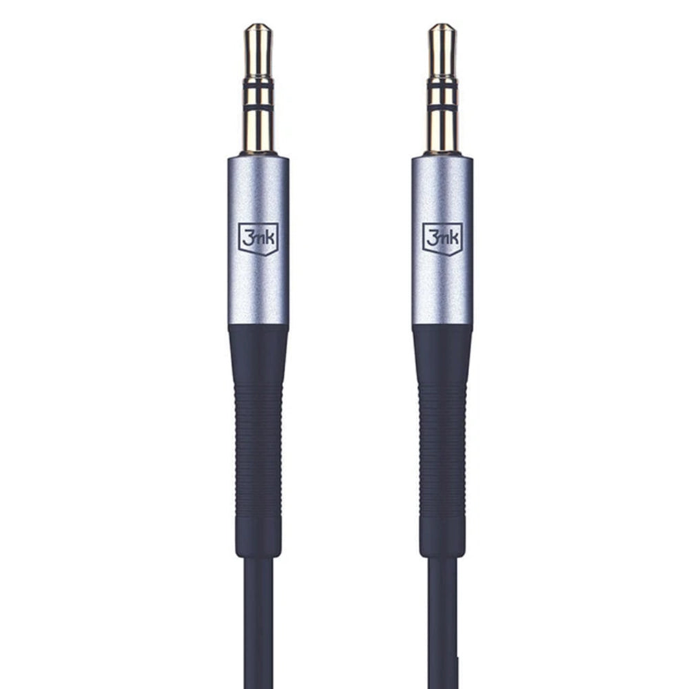 3,5 mm lydkabel - 3,5 mm 3MK, 1 m, sort
