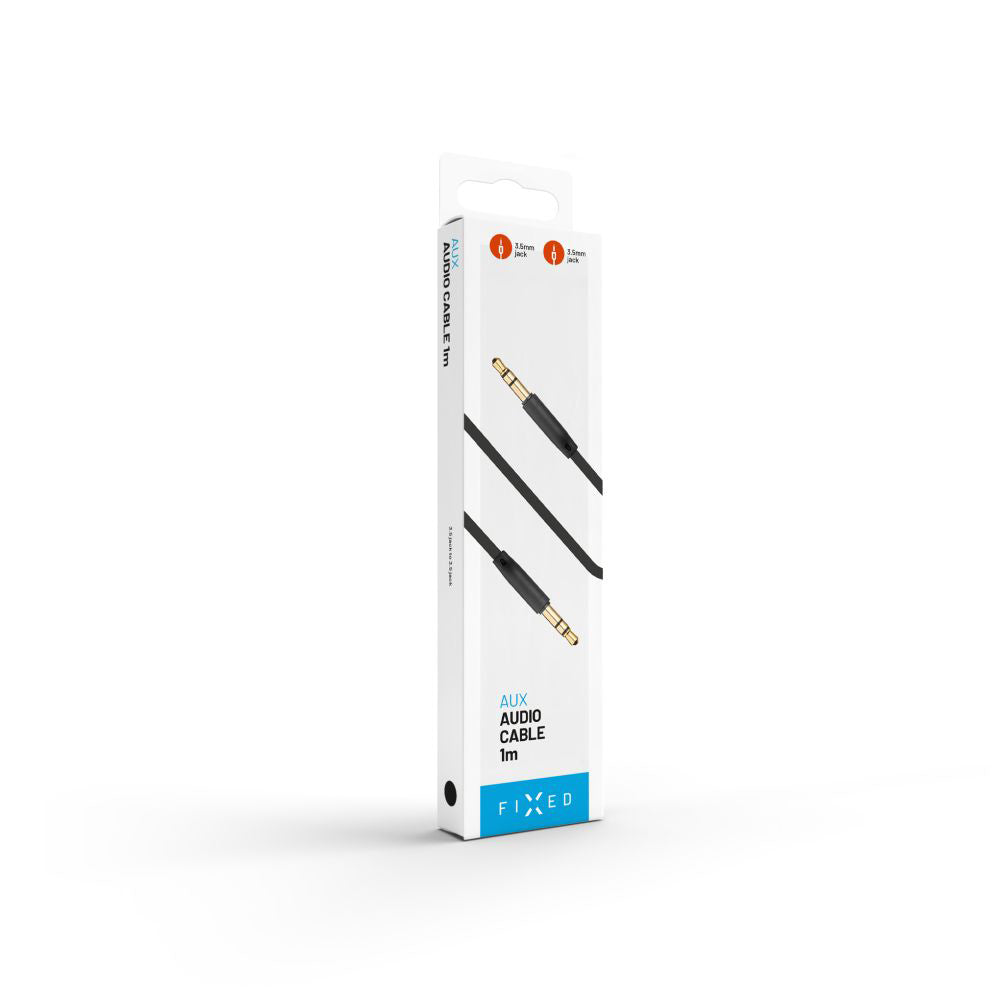 Audio Cable 3.5mm - 3.5mm Fixed, 1m, Black