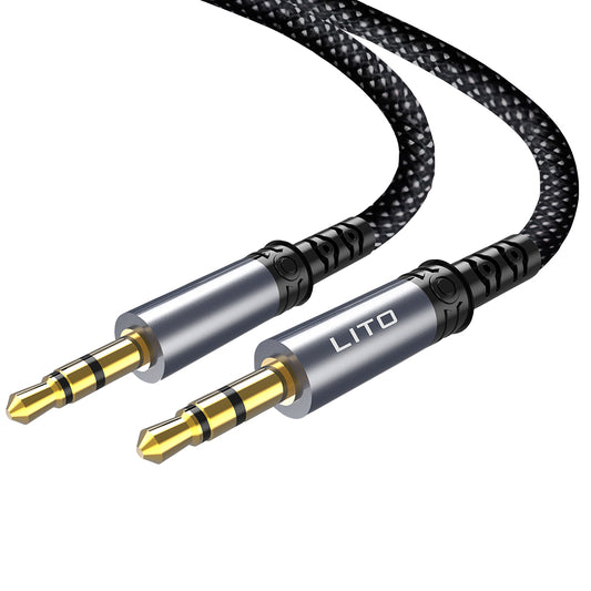 Audio kabel 3.5mm - 3.5mm Lito LA01D, 1m, Sort