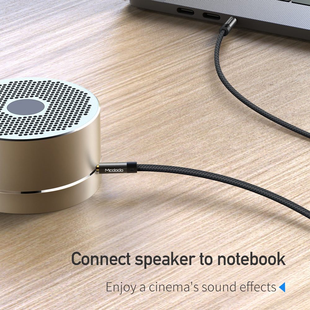 Audio kabel 3.5mm - 3.5mm McDodo CA-6640, 1.2m, Sort