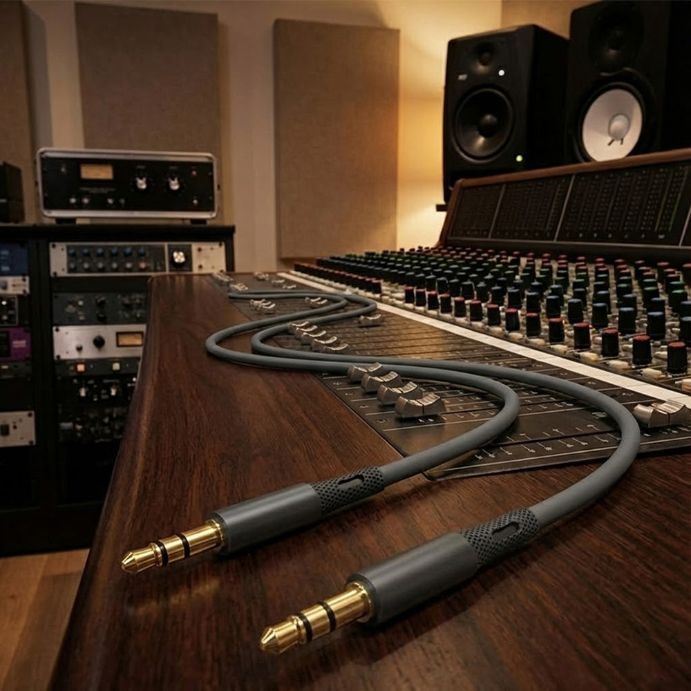 Audio Kabel 3.5mm - 3.5mm Techsuit AC3 SoundFlex, 1m, Grå