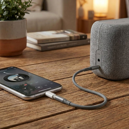 Audio Kabel 3.5mm - 3.5mm Techsuit AC3 SoundFlex, 1m, Grå