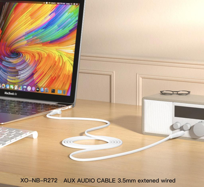 Audio kabel 3.5mm - 3.5mm XO Design NB-R272, 1m, Hvid