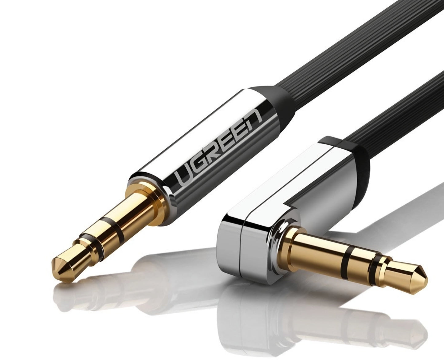 Audio Kabel 3.5mm - 3.5mm UGREEN AV119 Angled, 3m, Sort