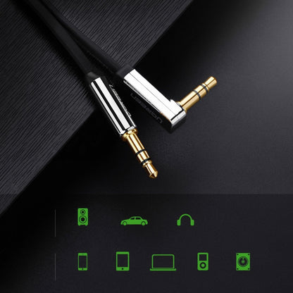 Audio Kabel 3.5mm - 3.5mm UGREEN AV119 Angled, 3m, Sort