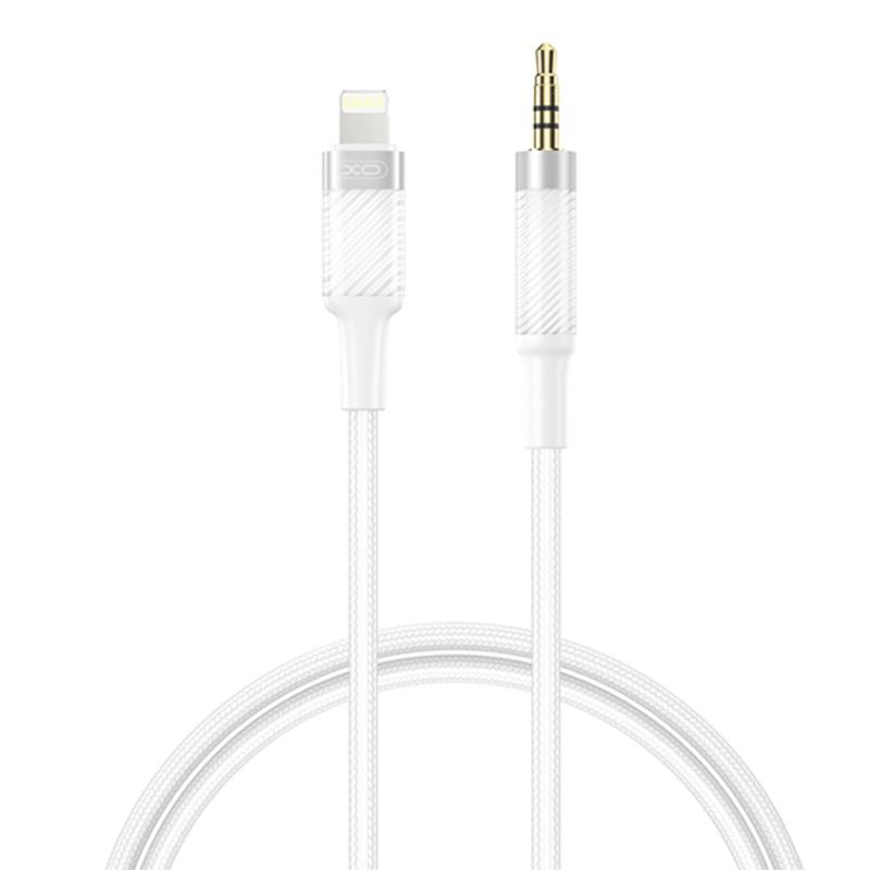 Audio kabel Lightning - 3.5mm XO Design NB-R279A, 1m, Hvid