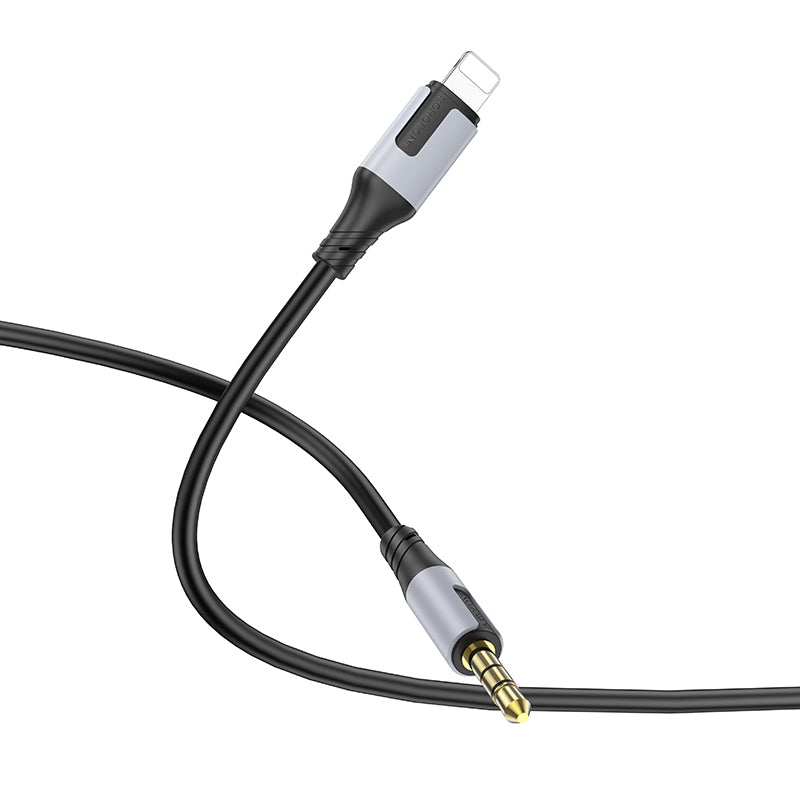 Lightning Audio Kabel - 3.5mm Borofone BL19 Creator, 1m, Sort