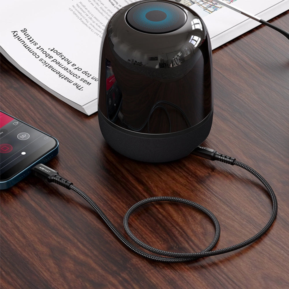 Audio kabel Lightning - 3.5mm Acefast C1-06, 1.2m, Sort