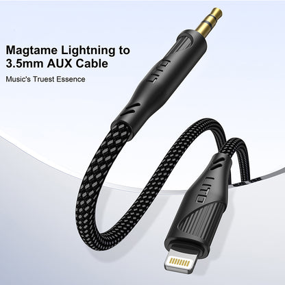 Audio kabel Lightning - 3.5mm Lito LA02, 1m, Sort