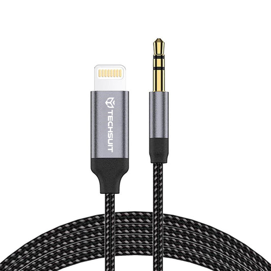 Audio Kabel Lightning - 3.5mm Techsuit AC10 SoundShell, 1.5m, Grå