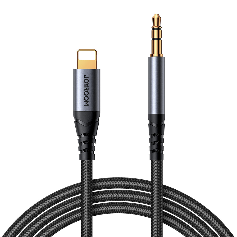 Lightning Audio Kabel - 3.5mm Joyroom SY-A06, 1.2m, Sort