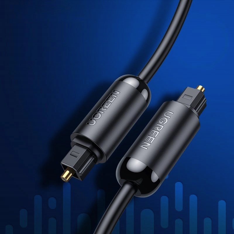 UGREEN AV122 Optisk Lydkabel, Toslink / SPDIF, 1,5m, Sort