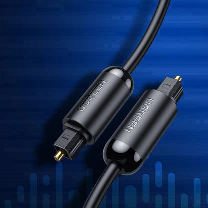 UGREEN AV122 Optisk Lydkabel, Toslink / SPDIF, 1,5m, Sort