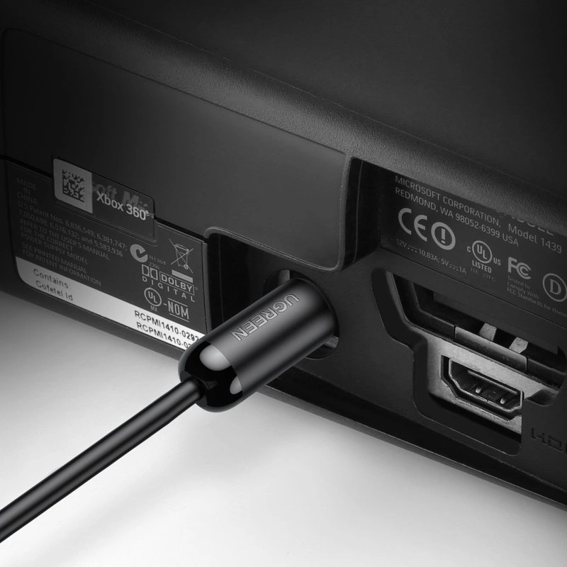 UGREEN AV122 Optisk Lydkabel, Toslink / SPDIF, 1,5m, Sort