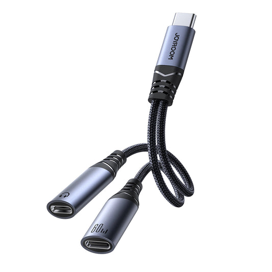 USB-C lydkabel - 2 x USB-C Joyroom SY-C03, 0,14 m, Sort
