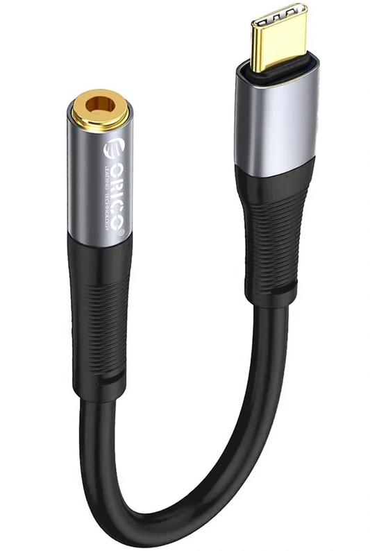USB-C til 3,5 mm lydkabel Orico AXC-02, 0,20 m, sort